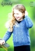 Knitting Pattern - Wendy 5948 - Aran with Wool - Children's Sweaters